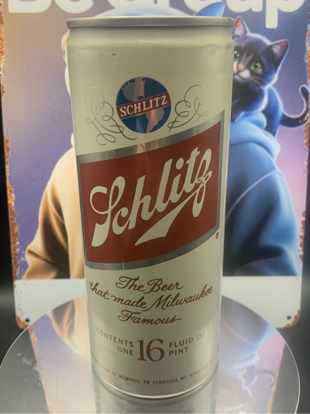 Vintage Beer Can Schlitz Beer That Made Milwaukee Famous Pint Empty Aluminum Can